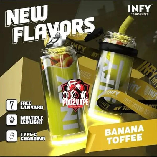 Infy 12000 puffs banana toffee