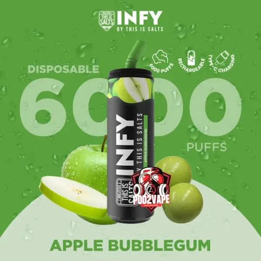 infy 6000 puffs apple bubblegum