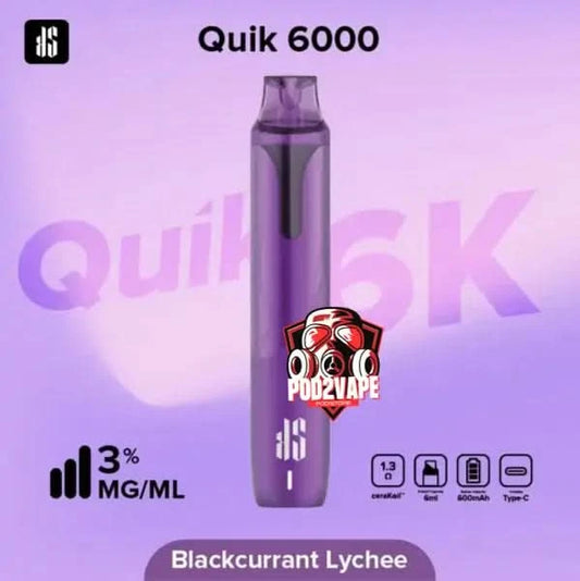 Ks quik 6000 puffs blackcurrant lychee
