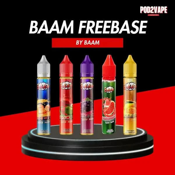 น้ำยาฟรีเบส Baam freebase 30ml มีหลากหลายรสชาติ ผสมผลไม้ลงตัวสุดๆ