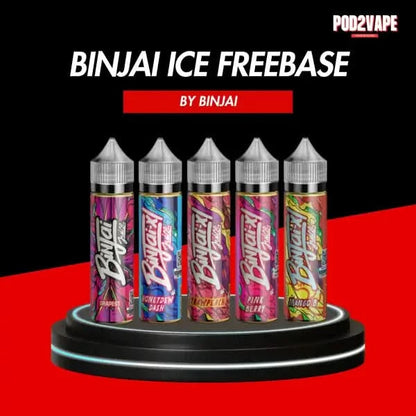 น้ำยาบินใจ ไอซ์ ฟรีเบส Binjai ice freebase 55ml มีรสชาติเยอะมาก