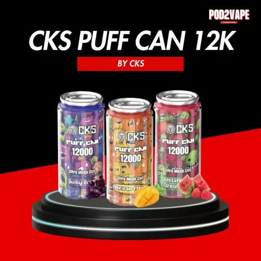 Cks puff can 12000 puffs พอตใช้แล้วทิ้ง รูปแบบกระป๋องน้ำ ฟีลสูบดี