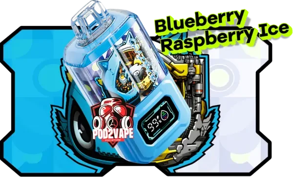 Crazyace b15000 puffs blueberry raspberry ice