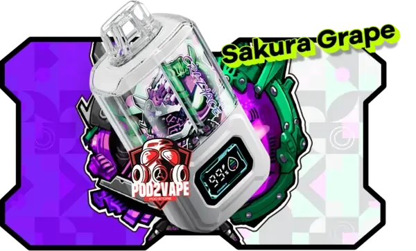 Crazyace b15000 puffs sakura grape