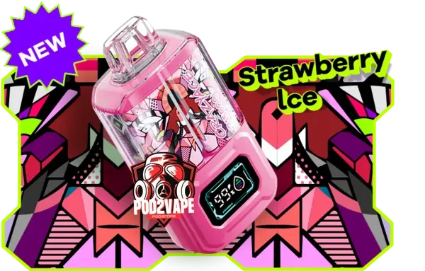 Crazyace b15000 puffs strawberry ice
