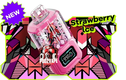 Crazyace b15000 puffs strawberry ice