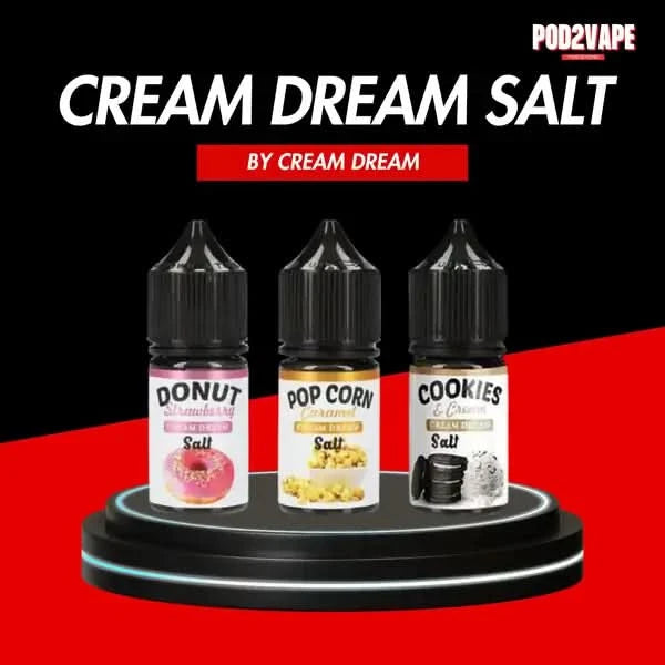 Cream dream salt nic น้ำยาบุหรี่ไฟฟ้า ซอลนิครสขนมผสมผลไม้ลงตัว หอม หวาน