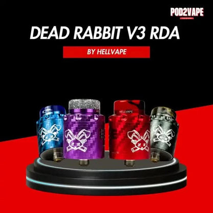 Hellvape dead rabbit v3 rda อะตอมหยดสูบ คอยล์คู่ ยิงไฟแรงที่สุด ควันท่วมแน่นอน