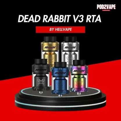 อะตอมแท้งค์ บุหรี่ไฟฟ้า Hellvape dead rabbit v3 rta ของแท้ จากร้าน Pod2vape