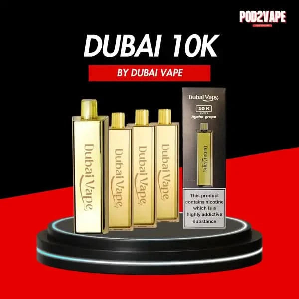 พอตใช้แล้วทิ้ง Dubai vape 10000 puffs รูปทองคำ มีหลากหลายรส