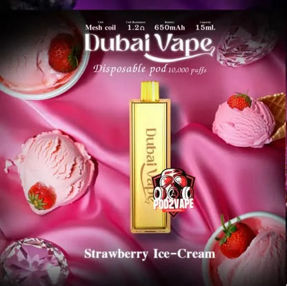 Dubai vape 10000 puffs strawberry ice cream