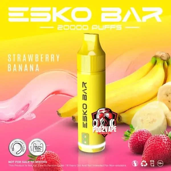 Esko bar 20000 puffs strawberry banana