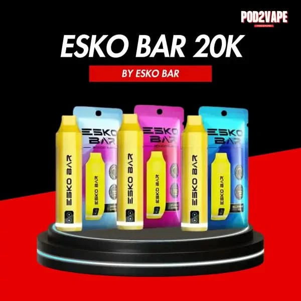 Esko bar 20000 puffs พอตใช้แล้วทิ้ง ยอดนิยม ที่ฟีลสูบดีเยี่ยม พร้อมรสชาติเยอะ