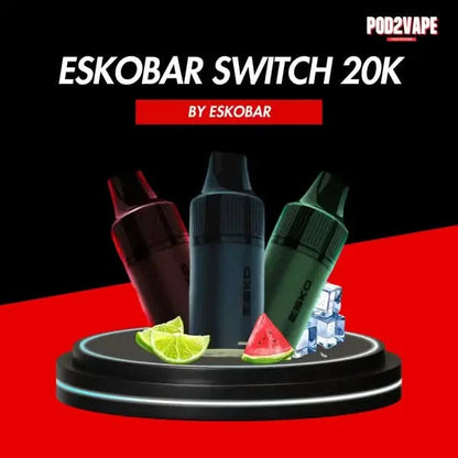 หัว esko bar switch 20k มี 15 รสชาติ เป็นหัวน้ำยา สำรองสำหรับเปลี่ยน พอตใช้แล้วทิ้ง