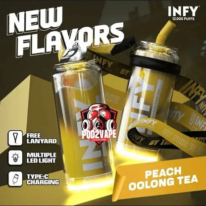 Infy 12000 puffs peach oolong tea