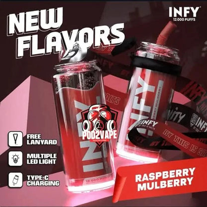 Infy 12000 puffs raspberry mulberry