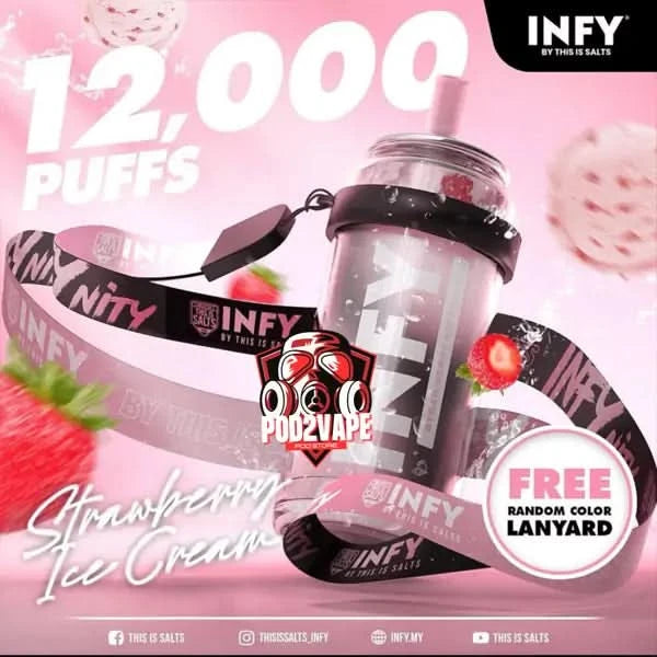 Infy 12000 puffs strawberry ice cream