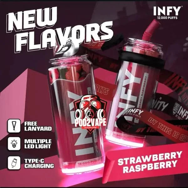 Infy 12000 puffs strawberry raspberry