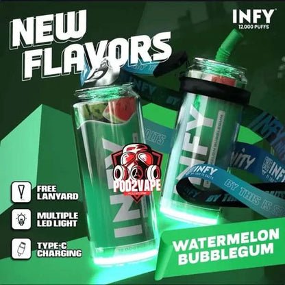 Infy 12000 puffs watermelon bubblegum
