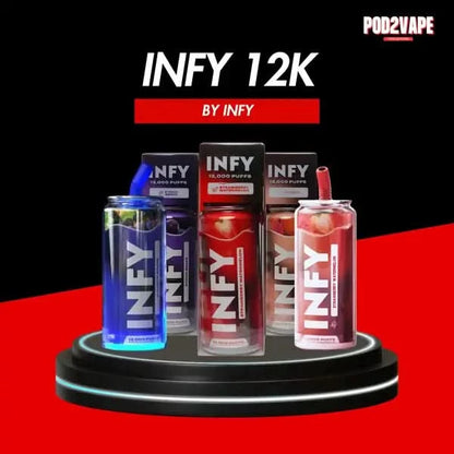 Infy 12000 puffs พอตใช้แล้วทิ้ง มาพร้อมสายห้อยคอ มีรสผลไม้เยอะ