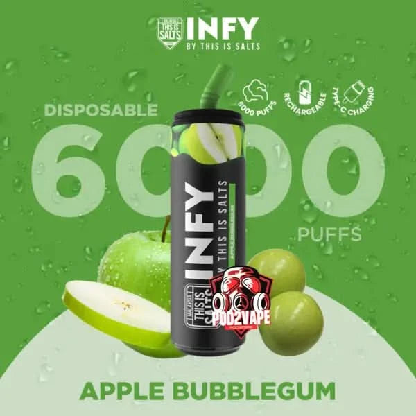 infy 6000 puffs apple bubblegum
