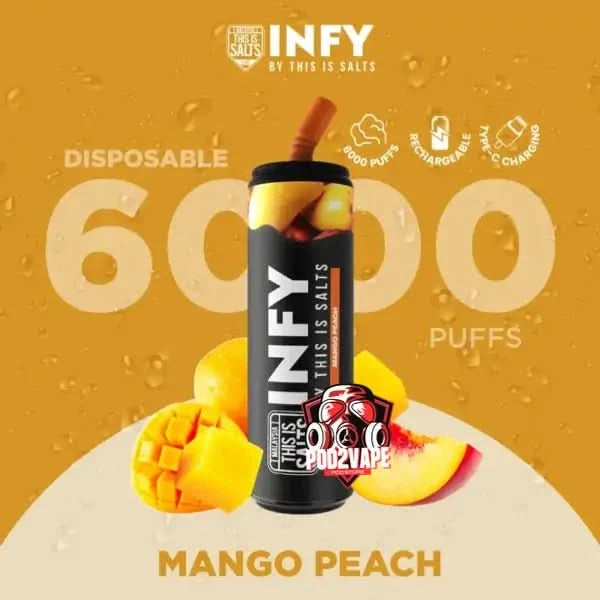 infy 6000 puffs mango peach