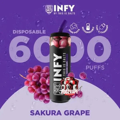 infy 6000 puffs sakura grape