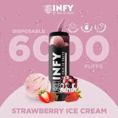 infy 6000 puffs strawberry ice cream