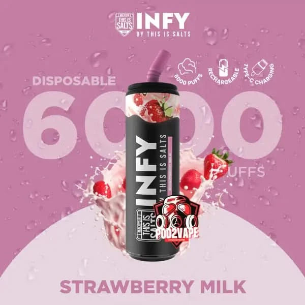 infy 6000 puffs strawberry milk