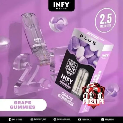 หัวพอต infy plus 2.5ml grape gummies