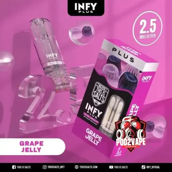 หัวพอต infy plus 2.5ml grape jelly