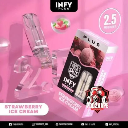 หัวพอต infy plus 2.5ml strawberry ice cream