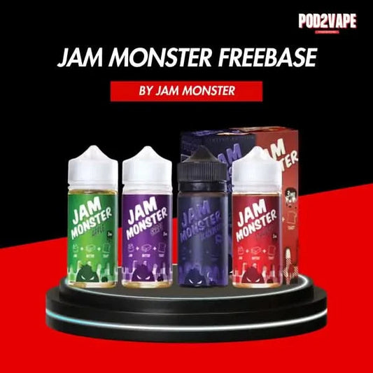น้ำยาฟรีเบส Jam monster freebase มีหลายรสชาติ คุณภาพสูงจากอเมริกา