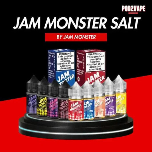 น้ำยาซอลนิค Jam monster salt nic มีหลากหลายรสชาติ ขนมปังปิ้งผสมผลไม้อย่างลงตัว