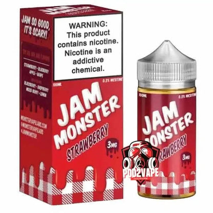 น้ำยา Jam monster freebase strawberry nic3