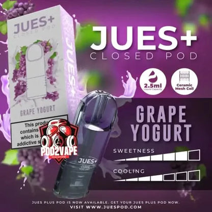 หัวพอต Jues plus 2.5ml grape yogurt