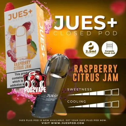 หัวพอต Jues plus 2.5ml raspberry citrus jam