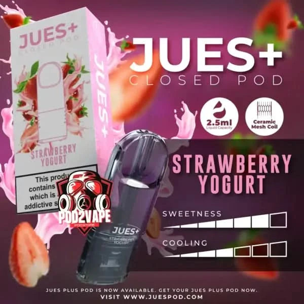 หัวพอต Jues plus 2.5ml strawberry yogurt