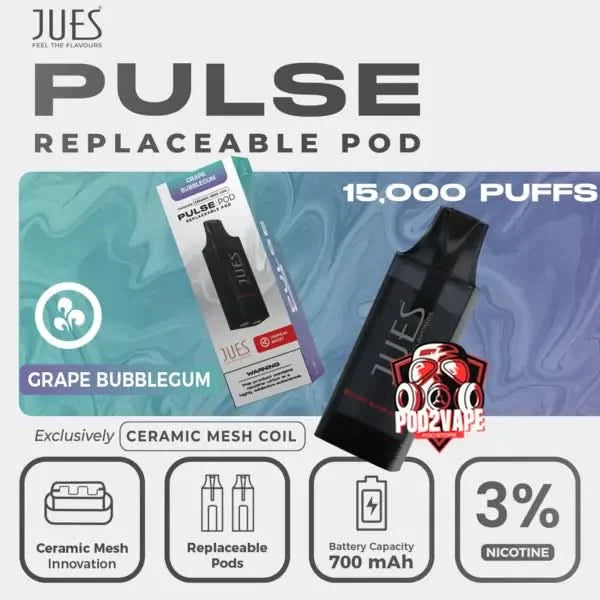 หัวพอต jues pulse 15k grape bubblegum