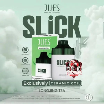 Jues slick 6000 puffs longjing tea
