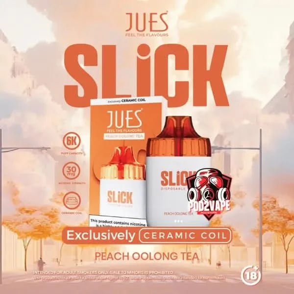 Jues slick 6000 puffs peach oolong tea