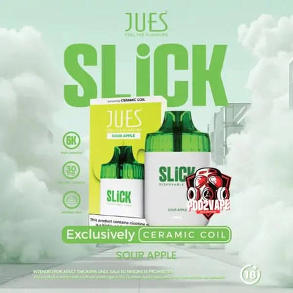 Jues slick 6000 puffs sour apple