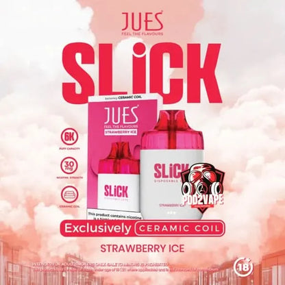 Jues slick 6000 puffs strawberry ice