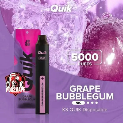Ks quik 5000 puffs grape bubblegum