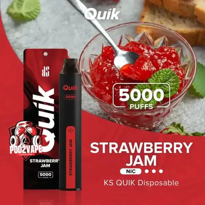 Ks quik 5000 puffs strawberry jam