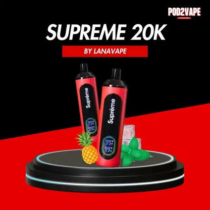 พอตใช้แล้วทิ้ง Supreme 20k จากแบรนด์ Lanavape ตัวนี้หอมอร่อยมาก ฟีลดี สูบได้เต็มคำ