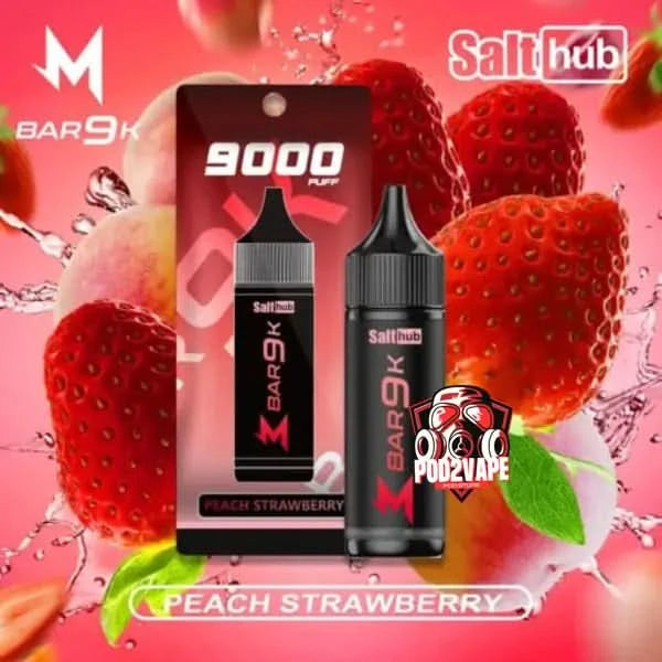 M bar 9000 puffs peach strawberry