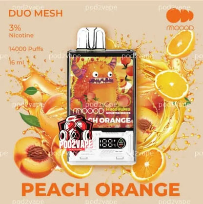 Moood monster 14k peach orange nic30