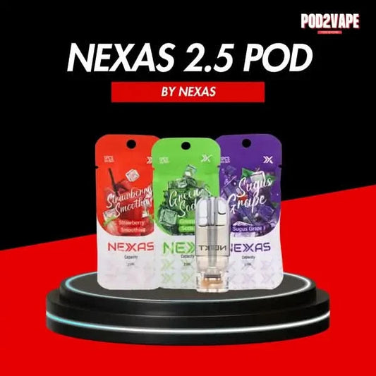 หัวพอต Nexas 2.5ml รุ่นใหม่ หัวพอตใสเห็นน้ำยาภายใน