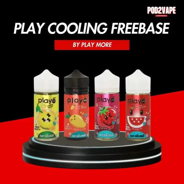 น้ำยาบุหรี่ไฟฟ้า ฟรีเบส ขวดใหญ่ Play cooling freebase 100ml